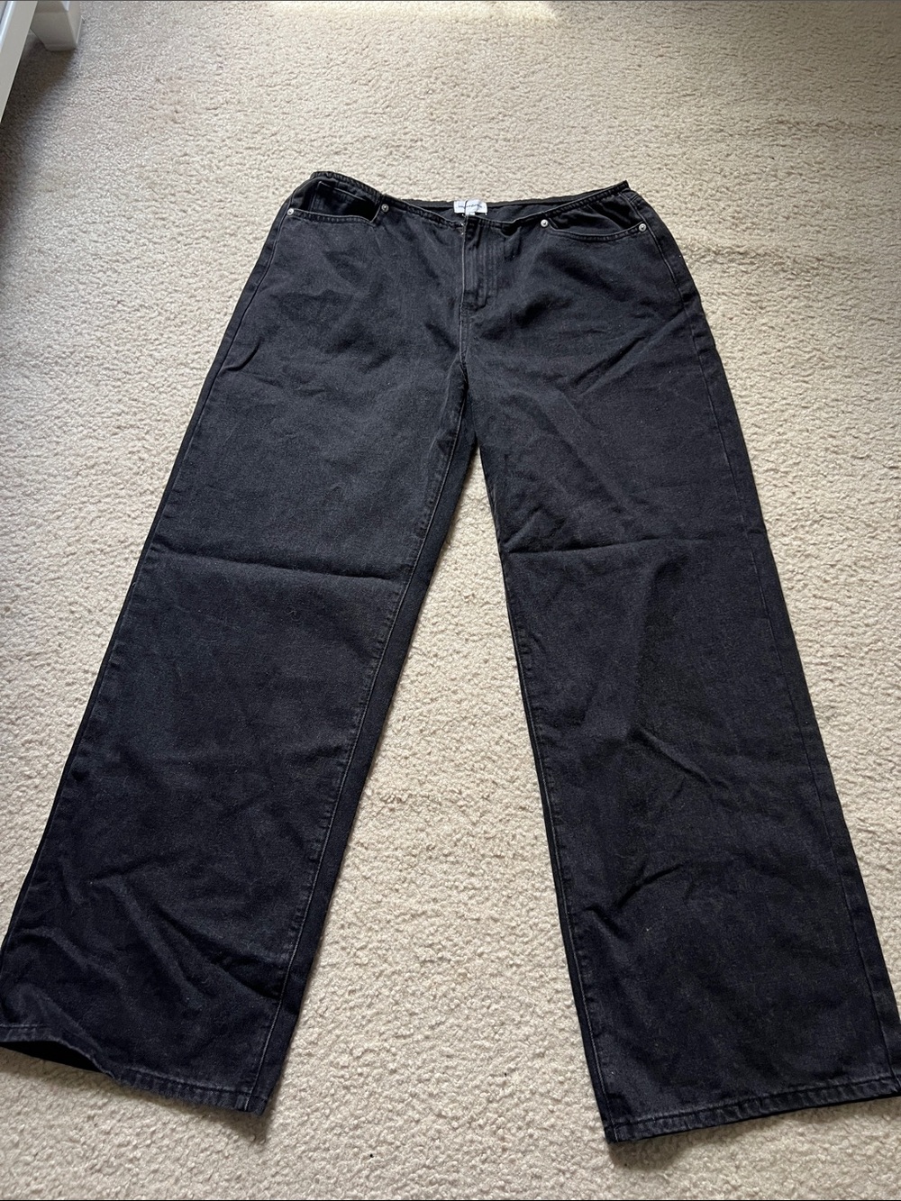 superdown Black High-Rise Wide Leg Jeans